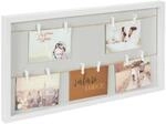 Relaxdays Bilderrahmen MDF Wei&szlig;grau mit Leine 32 x 62 x 3 cm 0,9 kg