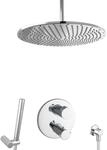 PaulGurkes Unterputz Duschsystem mit Thermostat 40cm Regenbrause