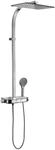 Kronenbach Duschsystem Aufputz mit Smart Push Thermostat und Glasablage in Chrom