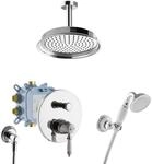 PaulGurkes Duschsystem Nostalgie Retro Regendusche Dusch Set Komplett mit Box