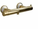 PaulGurkes Dusch-Thermostat Retro mit Keramik Mischbatterie Antik Gold Hochglanz