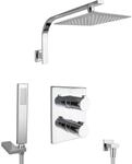 PaulGurkes Design Dusch Set mit Thermostat Unterputz Regendusche