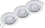 Oktaplex 3er Set LED Einbaustrahler Sedan inkl. LED-Module Neutralwei&szlig; 380lm...