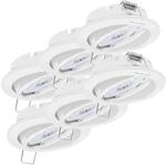 Oktaplex 6er Set Einbauleuchte Dijon Dimmbar inkl. LED Modul 3000K Warmwei&szlig;...