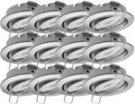 Oktaplex 12er Set LED Spot Dijon inkl. LED Modul 230V Warmwei&szlig; Edelstahl...