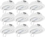 Oktaplex 9er Set Einbauleuchte Dijon inkl. LED Modul 4000K Neutralwei&szlig; 380lm