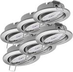 Oktaplex 6er Set Deckenstrahler Dimmbar Dijon inkl. LED Modul Warmwei&szlig;...