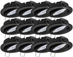 Oktaplex 12er Set Deckeneinbaustrahler Dijon Dimmbar inkl. LED Modul Warmwei&szlig;...
