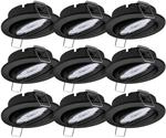 Oktaplex 9er Set Einbauspot Dijon inkl. LED Modul Neutralwei&szlig; 4000K 4,8W 380lm...