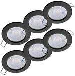 Oktaplex 6er Set Deckenspot Sedan 3-Stufen Dimmbar Warmwei&szlig; 2700K 380lm 4,8W...