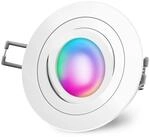 SSC-LUXon RF-2 Smart LED Einbauleuchte Schwenkbar Flach Wei&szlig; inkl. RGB CCT...
