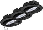 Oktaplex 3er Set Deckeneinbaustrahler Dijon inkl. LED Modul 2700K Warmwei&szlig; 4,8W