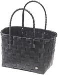 Kobolo Tasche Einkaufstasche Einkaufskorb Kunststoff Shopper NOIR XXL Schwarz