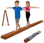 TRUTZHOLM Schwebebalken Klappbar mit Tragetasche L&auml;nge 270cm Tragkraft 100kg Braun
