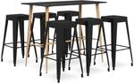 vidaXL 7-tlg. Bar-Set Schwarz Modell 12