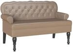 vidaXL Chesterfield Bank Cappuccino 119,5 x 64,5 x 75 cm Kunstleder 42019298