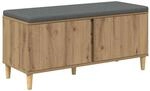 vidaXL Flurbank mit Kissen mit Speicher Artisan-Eiche 100 x 38 x 46 cm 891543