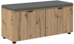 vidaXL Flurbank mit Kissen mit Regal Artisan-Eiche 100 x 38 x 46 cm 891495