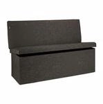 Relaxdays Sitzhocker XL Leinen Braun Faltbar mit Lehne 73 cm x 114 cm x 38 cm 13,5 kg