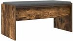 vidaXL Flurbank mit Kissen Ger&auml;ucherte Eiche 83 x 38 x 40 cm 891556