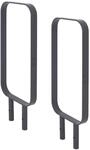 TRUTZHOLM 2x Fahrradanlehnb&uuml;gel 115x45 cm Flachstahl 12 mm Pulverbeschichtet Typ O