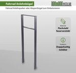 TRUTZHOLM Fahrradanlehnb&uuml;gel 116,5 x 39 cm Flachstahl 13 mm Anthrazit Typ H