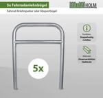 TRUTZHOLM 5x Fahrradanlehnb&uuml;gel 78 x 115 cm Stahl Durchmesser 60 mm Typ H