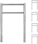 TRUTZHOLM 5x Fahrradanlehnb&uuml;gel Mit Knieholm 115x75 cm Stahl Durchmesser 60 mm Typ H