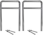 TRUTZHOLM 2x Fahrradanlehnb&uuml;gel 118 x 78 cm Edelstahl Durchmesser 60 mm Typ H