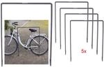 TRUTZHOLM 5x Fahrradanlehnb&uuml;gel 115 x 76 cm Flachstahl 13 mm Anthrazit Typ U