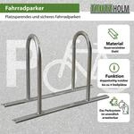 TRUTZHOLM Fahrradanlehnb&uuml;gel 140 x 88 cm Stahl Feuerverzinkt Durchmesser 50 mm Typ U