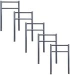TRUTZHOLM 5x Fahrradanlehnb&uuml;gel 115x75 cm Stahl Durchmesser 60 mm Typ H