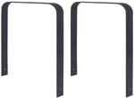 TRUTZHOLM 2x Fahrradanlehnb&uuml;gel 115 x 76 cm Flachstahl 12 mm Pulverbeschichtet Typ U