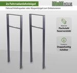 TRUTZHOLM 2x Fahrradanlehnb&uuml;gel 116,5 x 39 cm Flachstahl 13 mm Anthrazit Typ H