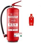FireLoq 6kg Pulver L&ouml;scher 27A 183B C Pr&uuml;fnachweis Wandhalter Manometer