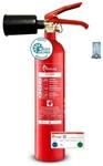FireLoq 2kg Co2 Stahl Beh&auml;lter Feuerl&ouml;scher 34B inkl. Pr&uuml;fnachweis Wandhalter