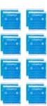 Relaxdays K&uuml;hlpads 16er Set Kunststoff Gel Blau Auslaufsicher 1 x 14 x 13 cm 140 g