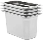 vidaXL Gastronormbeh&auml;lter 4 Stk GN 1/3 200 mm Edelstahl 50897