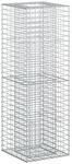 vidaXL Gabionen Hochbeet Silber 50 x 50 x 150 cm Verzinkter Stahl 42033332