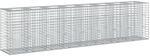 vidaXL Gabionen Hochbeet 2 Stk Silber 330 x 50 x 80 cm 3422232
