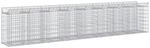 vidaXL Gabionen Hochbeet 3 Stk Silber 400 x 50 x 80 cm 3422223