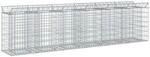 vidaXL Gabionen Hochbeet 2 Stk Silber 300 x 50 x 80 cm 3422222