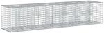 vidaXL Gabionen Hochbeet 2 Stk Silber 260 x 60 x 55 cm 3422229