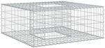 vidaXL Gabionen Hochbeet Silber 100 x 100 x 40 cm Verzinkter Stahl 42033319