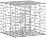 vidaXL Gabionen Hochbeet Silber 60 x 60 x 55 cm Verzinkter Stahl 42033320
