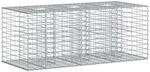 vidaXL Gabionen Hochbeet Silber 140 x 60 x 55 cm Verzinkter Stahl 42033322