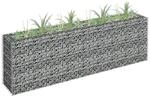 DELUKE Gabionen Hochbeet ROON Aus Stahl 180x30x60cm Steinkorb Gabionengitter