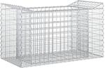 vidaXL Gabionen Hochbeet Silber 50 x 100 x 60 cm Verzinkter Stahl 42033296