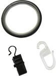 Gardinia Gardinenringe mit Gleiteinlage Industrial Home &Oslash; 25 mm Schwarz 10...