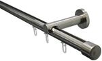 Gardinia Gardinenstangen-Set Isa 1-l&auml;ufig Innenlauf II &Oslash; 20 mm 180 cm Edelstahl